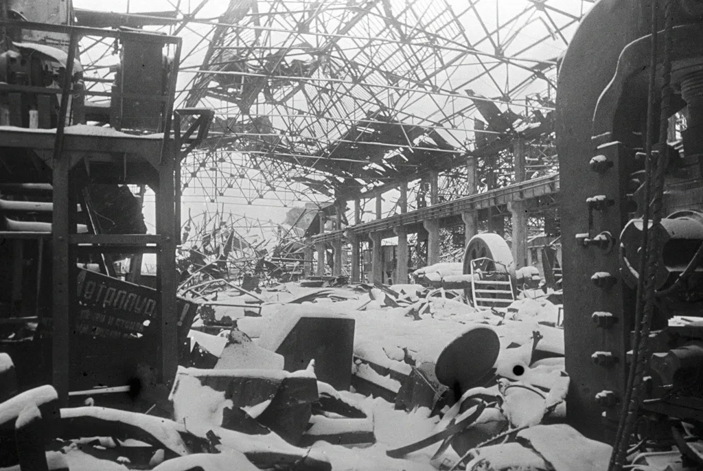 "Red October" factory after bombing