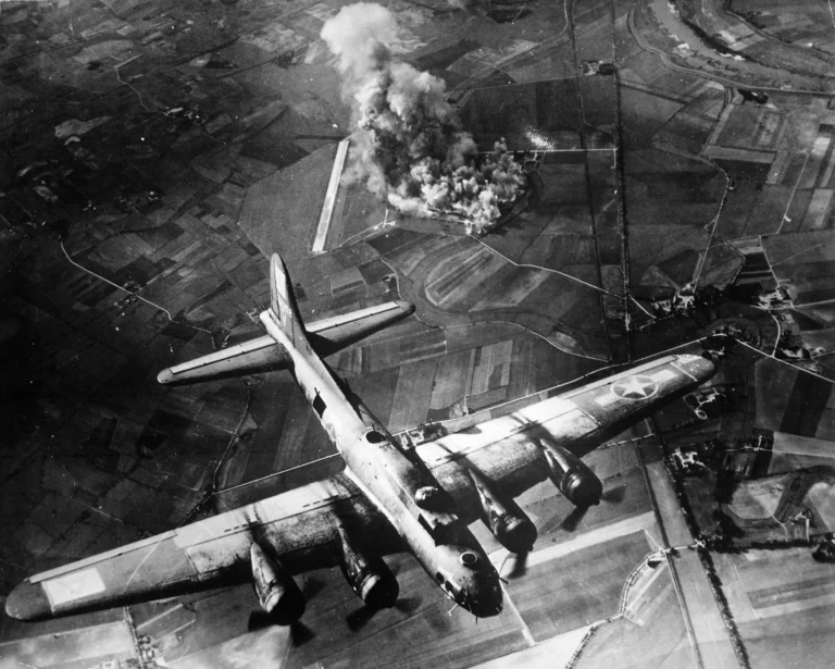 CLASSIC precision bombing featured this attack by 100 B-17s on a Focke-Wulf plant at Marienburg on Oct. 9, 1943