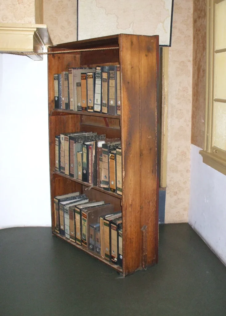 Reconstruction of the bookcase at the Anne Frank house.