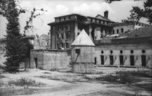 Rear entrance to the Führerbunker in the garden of the Reich Chancellery, Berlin