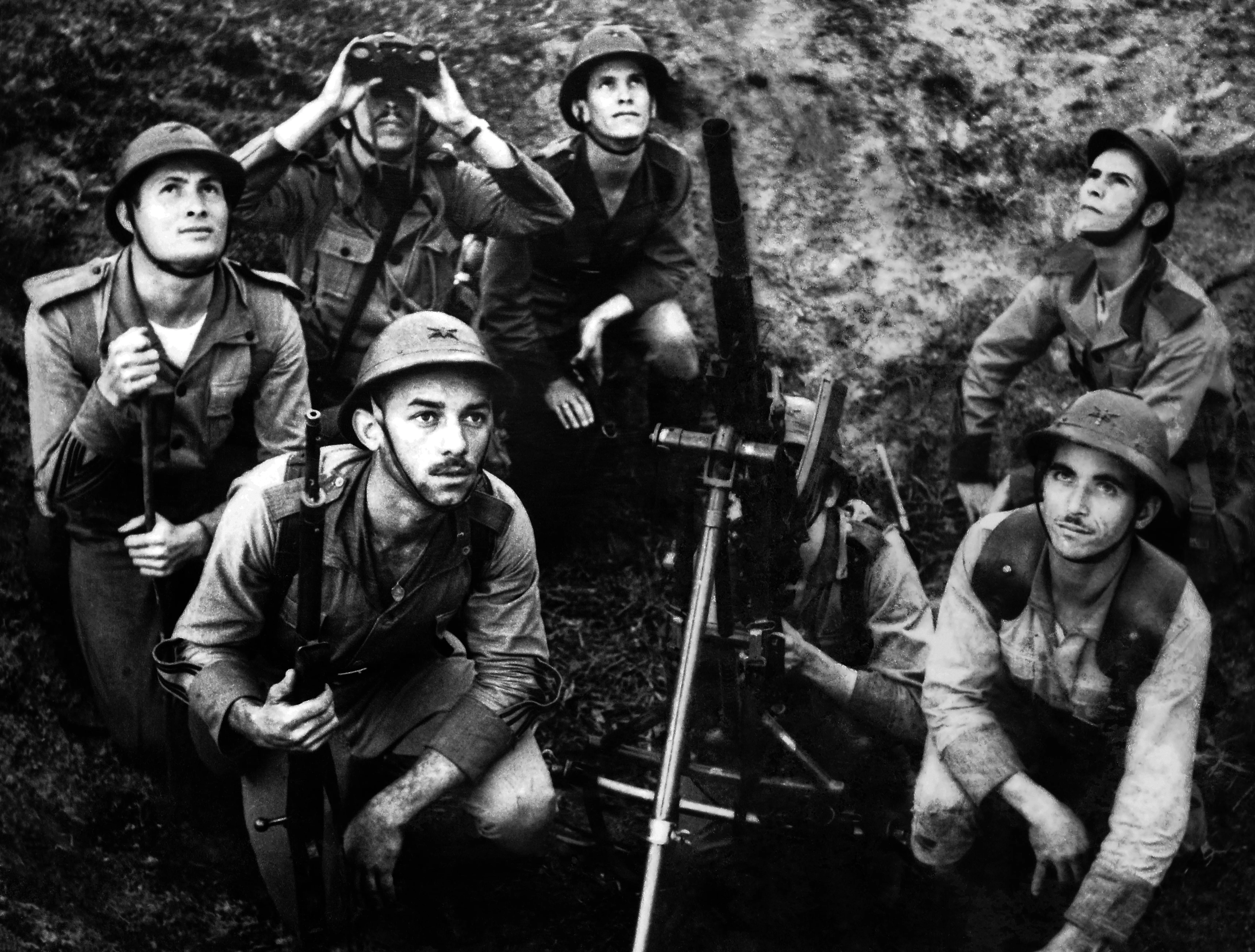 22nd August 1942 TOPFOTO CODE: PD7493833 Members of a Brazilian anti aircraft battery during enemy exercises. K. 2846. (Picture issued August 1942) ISSUED BY THE MINISTRY OF INFORMATION. © Topfoto / Peter Deleuran | Used with exclusive permission.