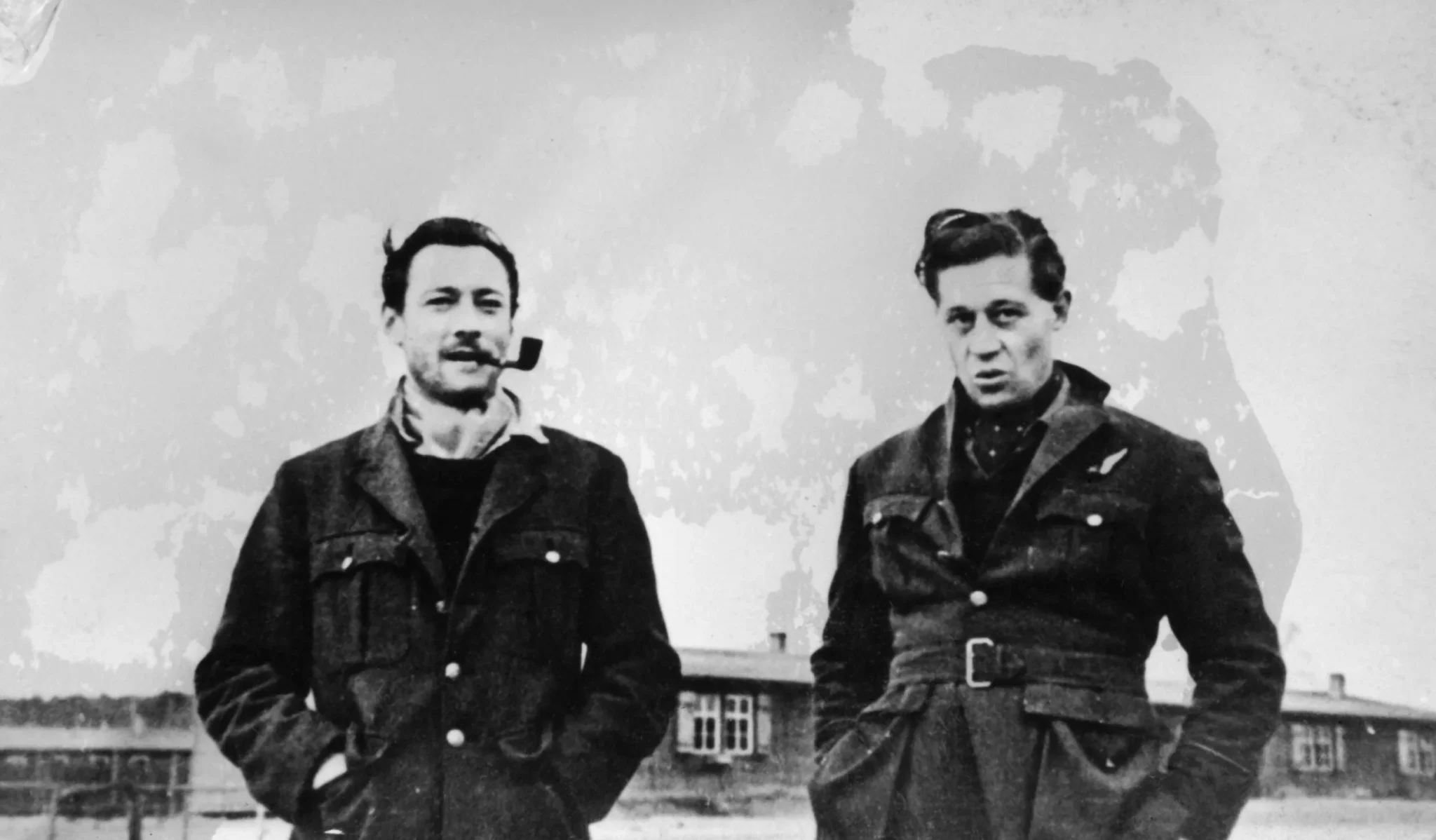 Squadron Leaders Robert Stanford Tuck and Roger Bushell (Big X) in Stalag Luft III, Sagan.
